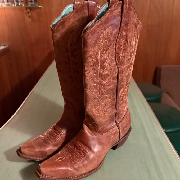 Corral Shoes - Womens Corral Retro C1928 Vintage Leather Western Cowboy Boots 7.5 M